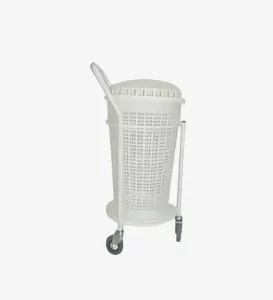CHARIOT À LINGES SALES AVEC CORBEILLE