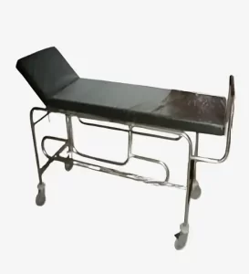 CHARIOT BRANCARD CAPITONNÉ EN INOX