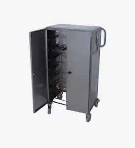Chariot de repas inox porte 24 plateaux  (sans plateaux)