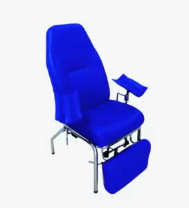 FAUTEUIL DE PRÉLÈVEMENT DU SANG CHROMÉ