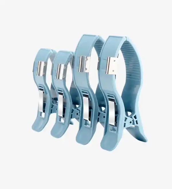 Pince ECG Pack de 4 – Fixation optimale pour électrodes ECG, idéale pour les tests médicaux.