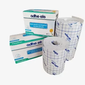 SPARADRAP Fixaderm 15cm x 10m, sparadrap transparent hypoallergénique pour fixation précise des dispositifs médicaux.