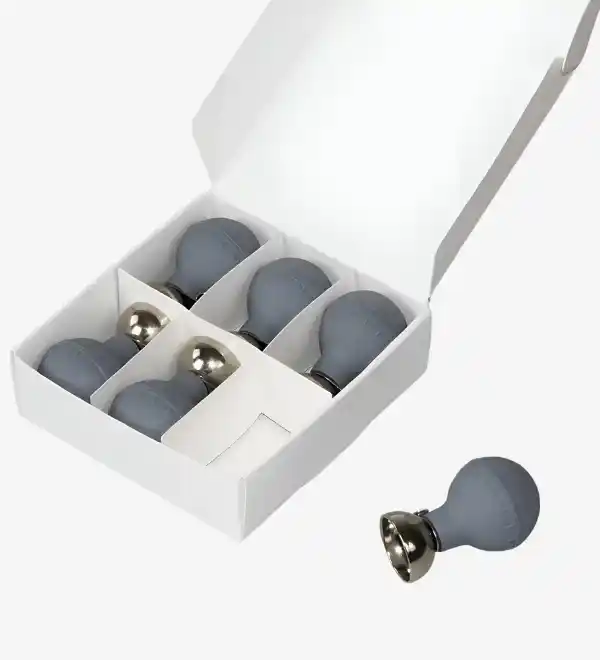 Pack de 6 ventouses ECG pour électrocardiogrammes, garantissant une conductivité optimale et une fixation efficace sur la peau.