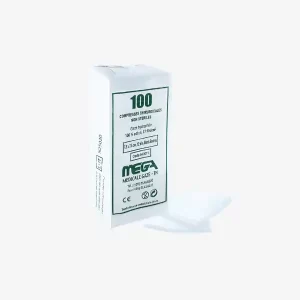 Compresse non stérile MEGA® 7.5cm x 7.5cm tissé 12 plis pour soins médicaux
